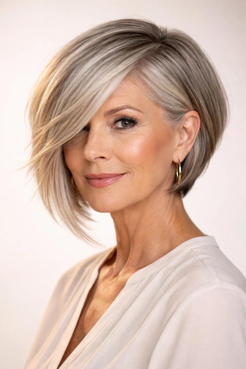 Bob Frisuren feines Haar ab 50 für mehr Volumen Tipps
