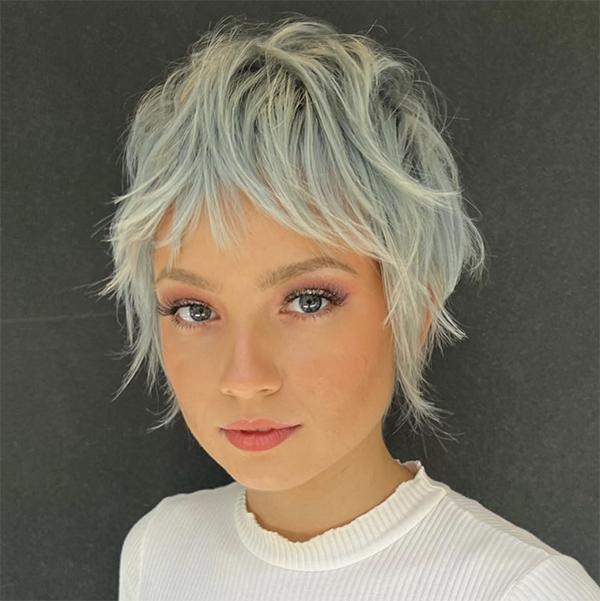 Silberner Bixie Cut Trend