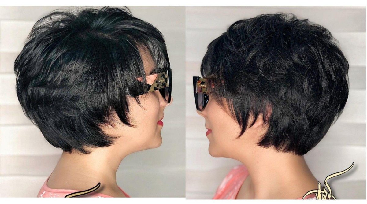 Bixie für feines schwarzes Haar