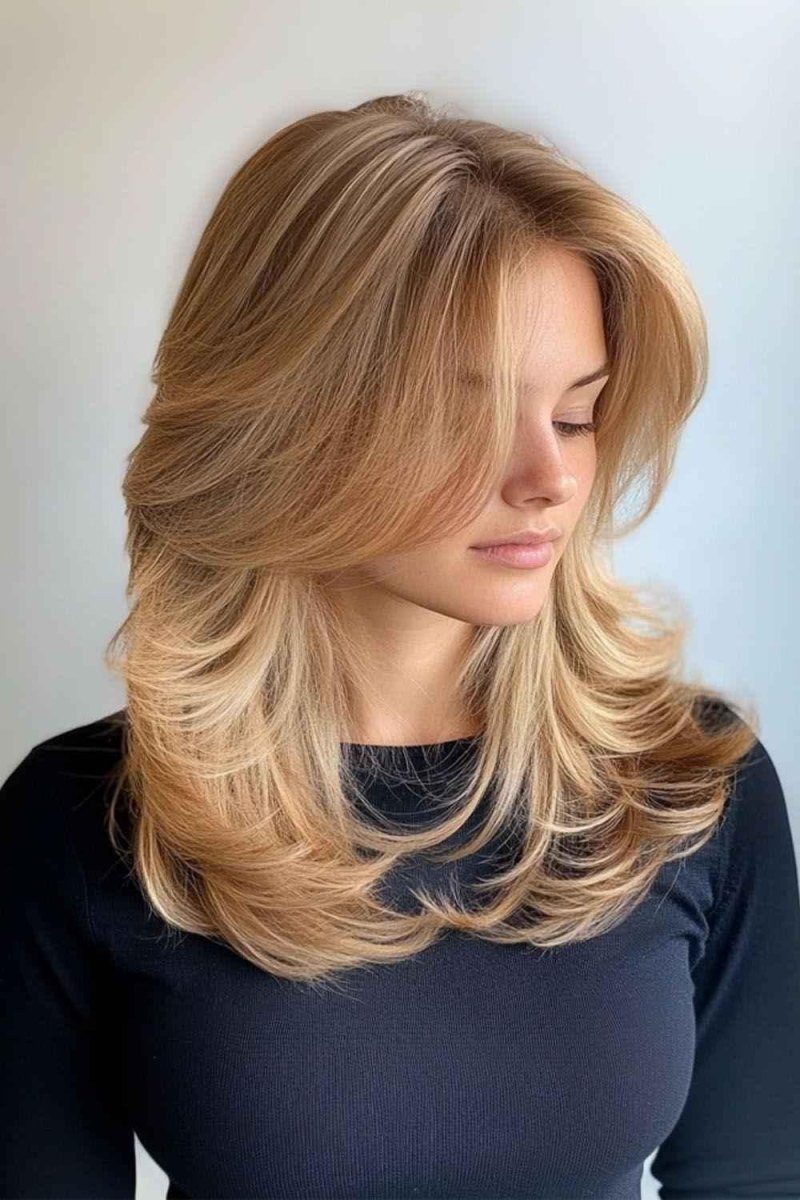 Blonde Butterfly Coupe Dégradé