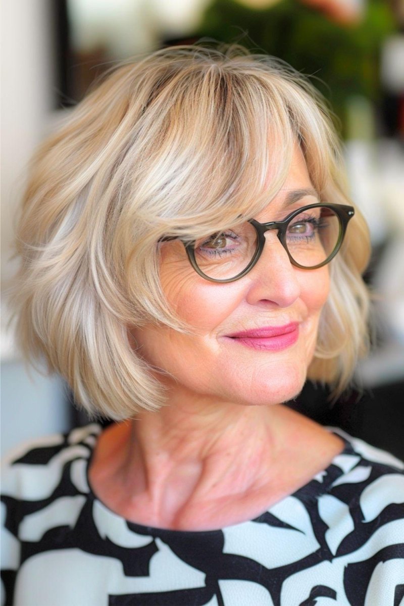 Bob Frisuren feines Haar ab 50 für mehr Volumen Tipps