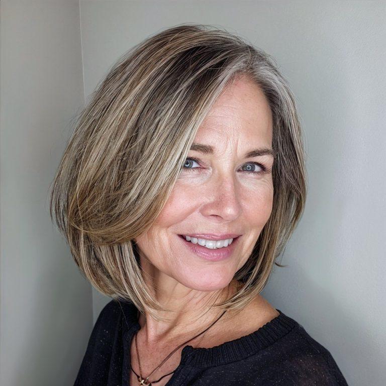 Bob Frisuren feines Haar ab 50 für mehr Volumen Tipps