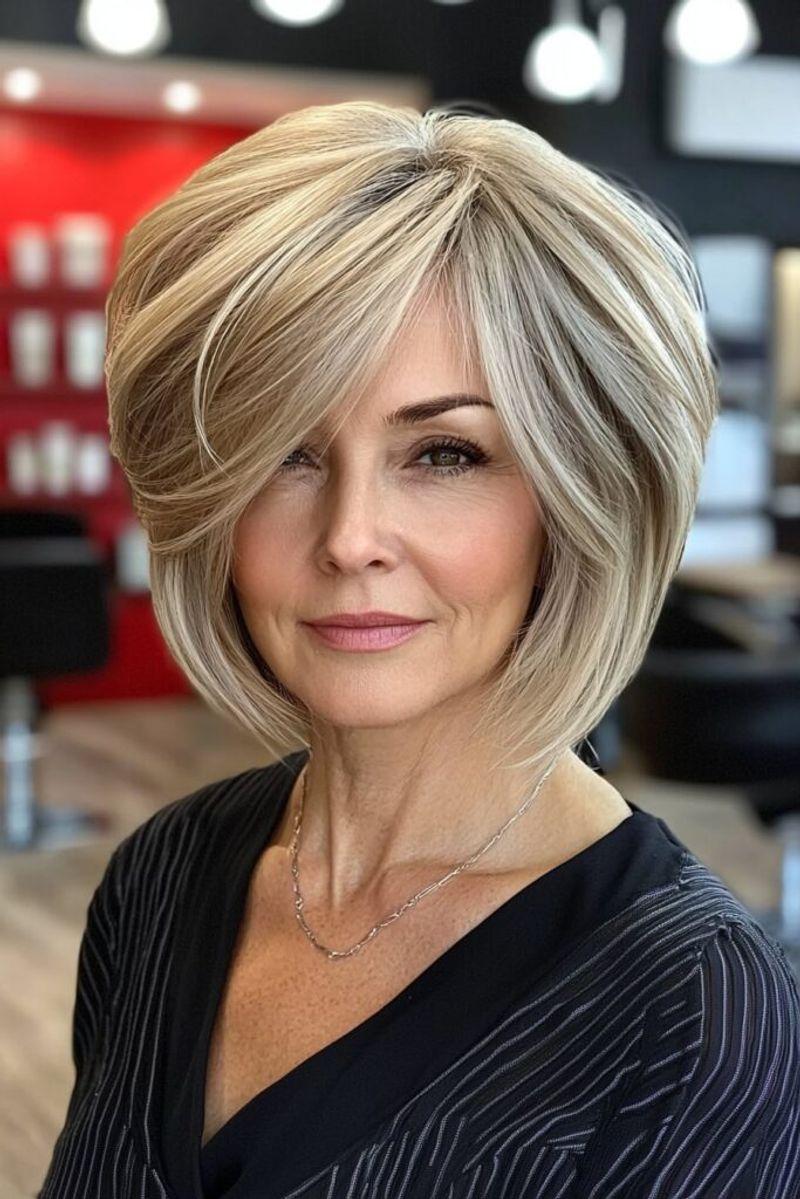Bob Frisuren feines Haar ab 50 für mehr Volumen Tipps