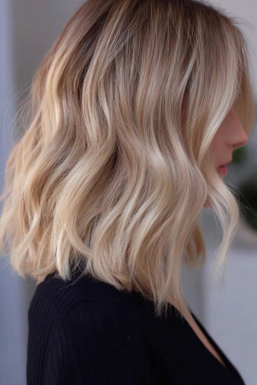 2. Chic Hair Inspiration 2026: Soft-Wave Lob in Sandblond