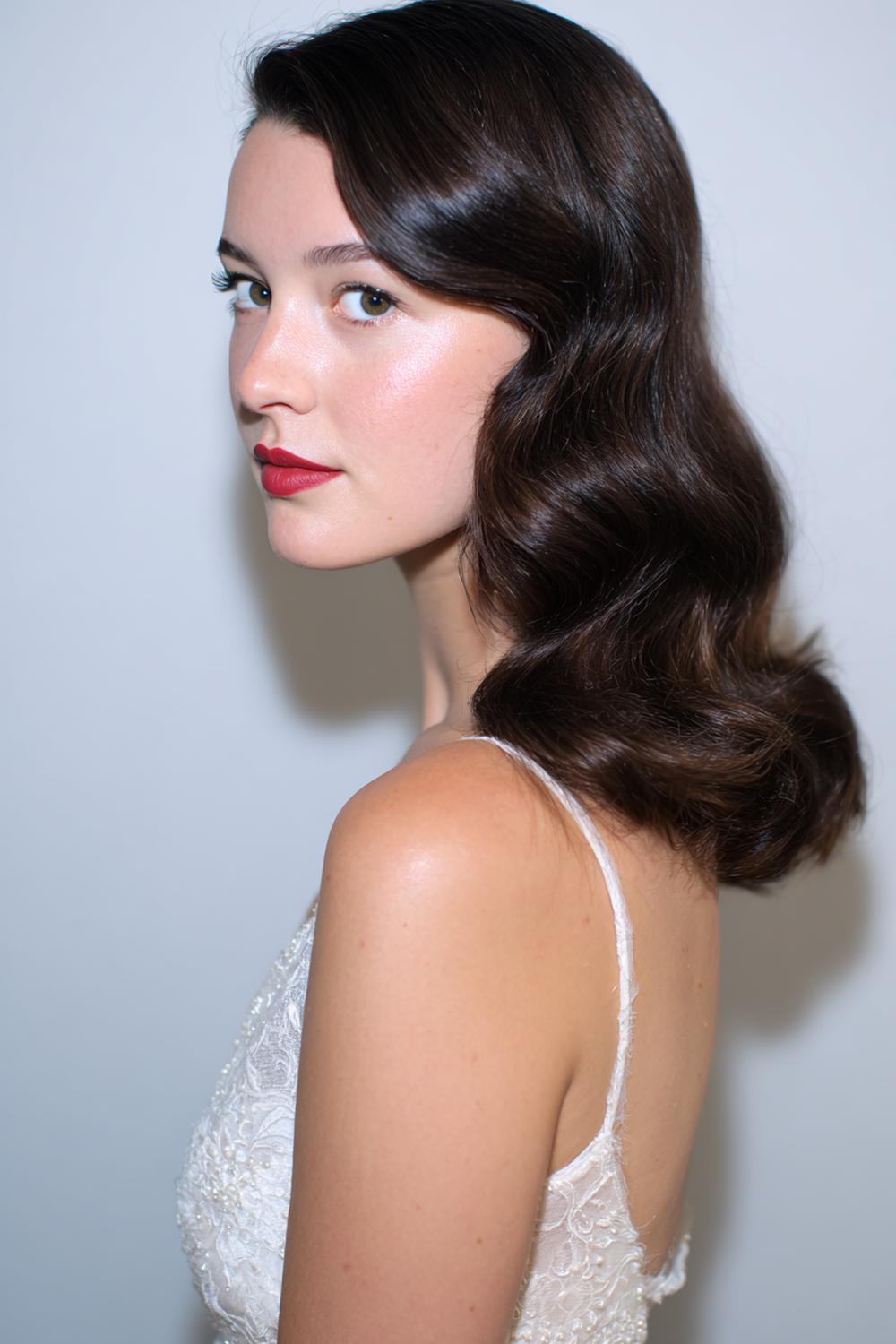 9. Chic Hair Inspiration 2026: Old-Hollywood-Waves mit Seitenglanz