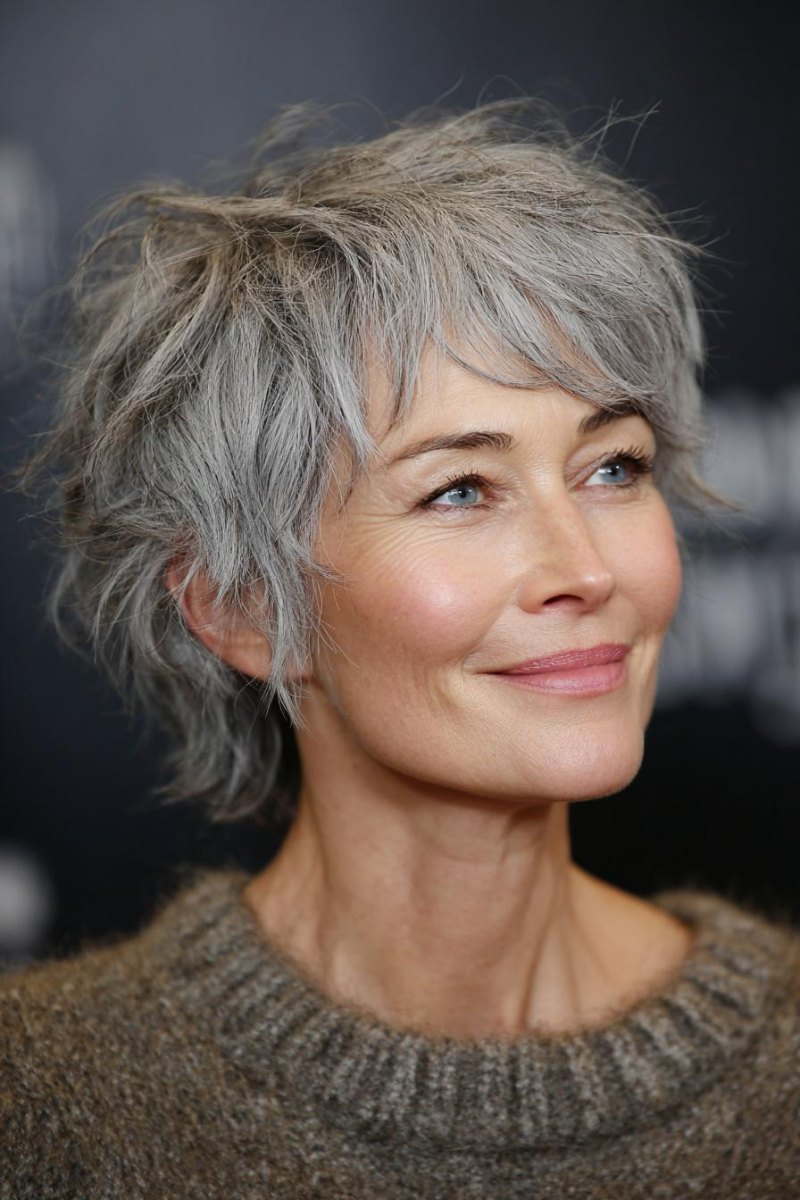 Bixie Cut Varianten graue Haare