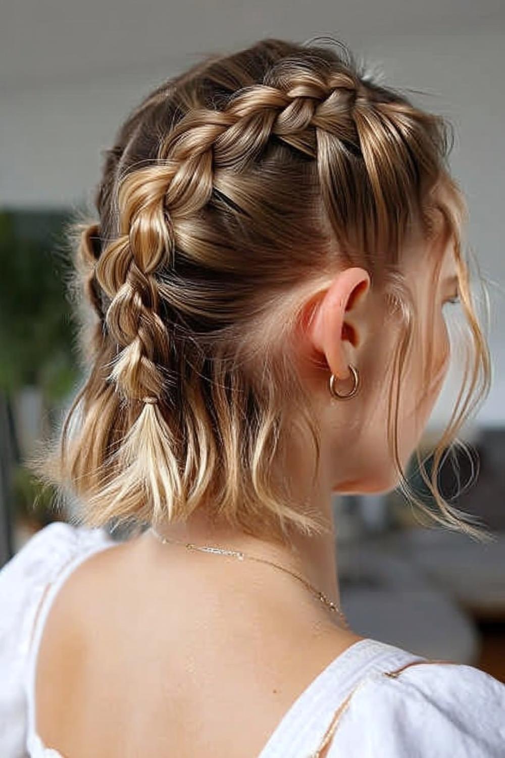 Geflochtener Hochzeitszopf