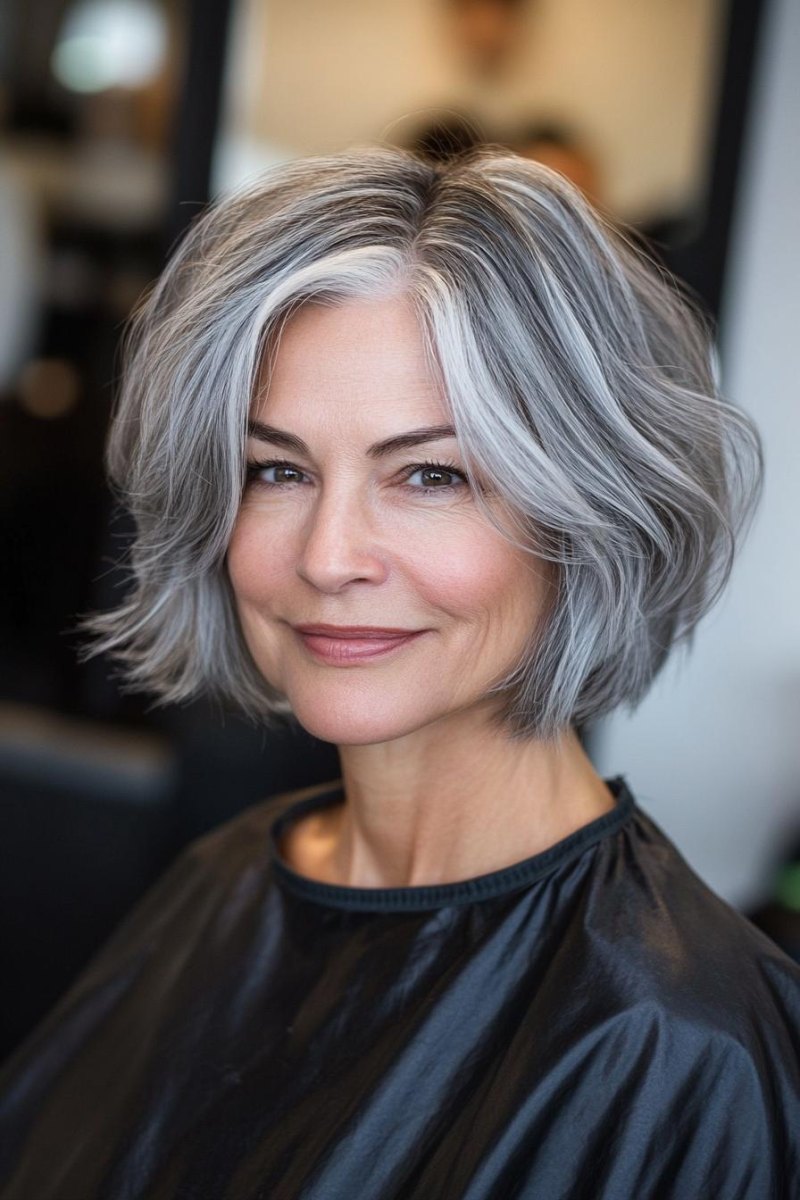 Gestufter Bob ab 50 moderne Frisuren mit Stil