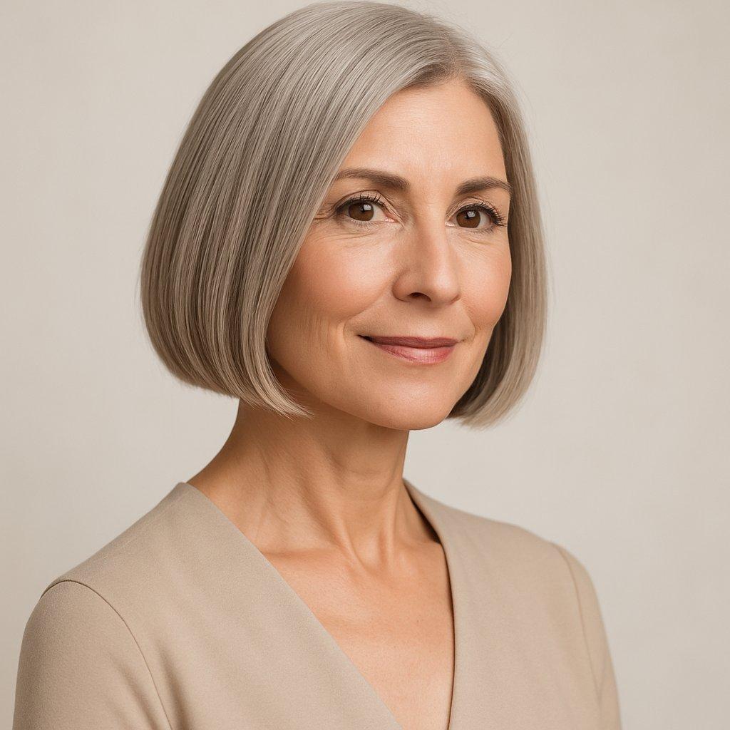 Eleganter kurzer Bob reife Frau
