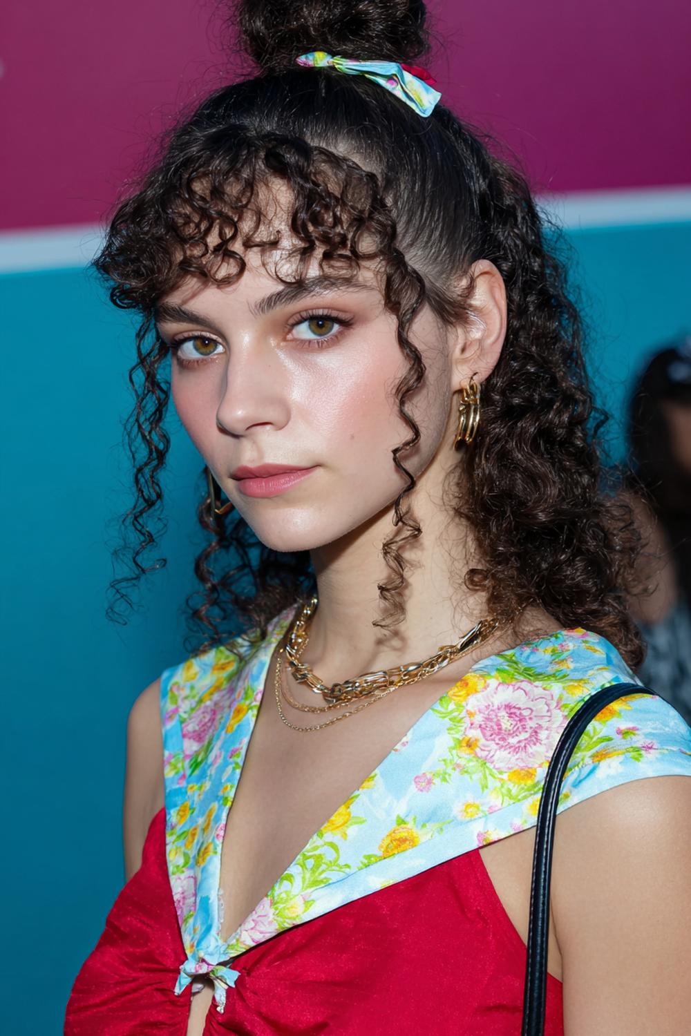 16. Festival Frisuren 2026: Curly Half-Bun mit Face-Framing Ringlets