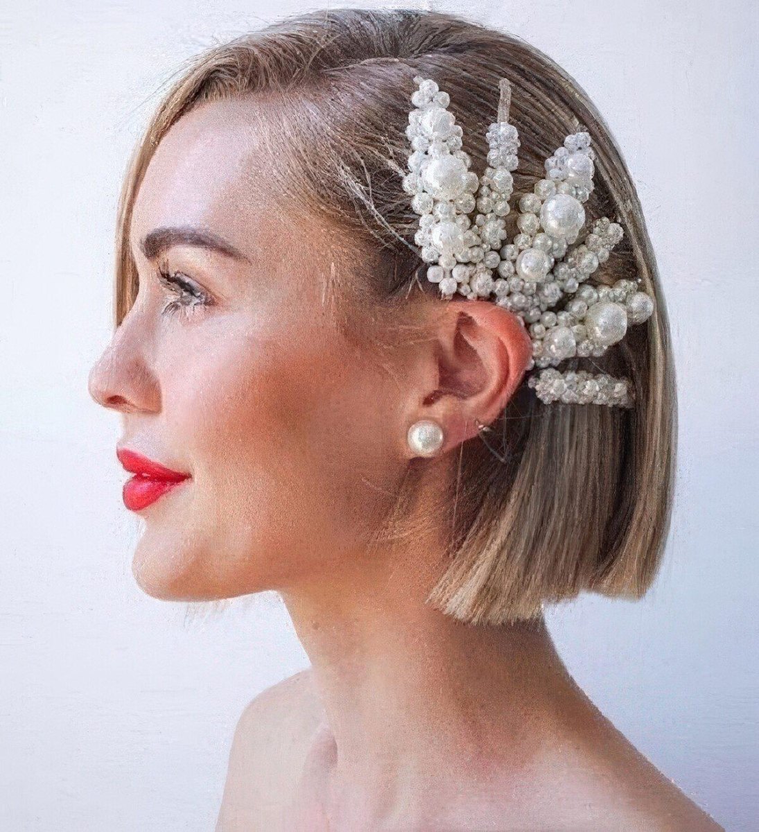 Festliche kurze Haare Klammer
