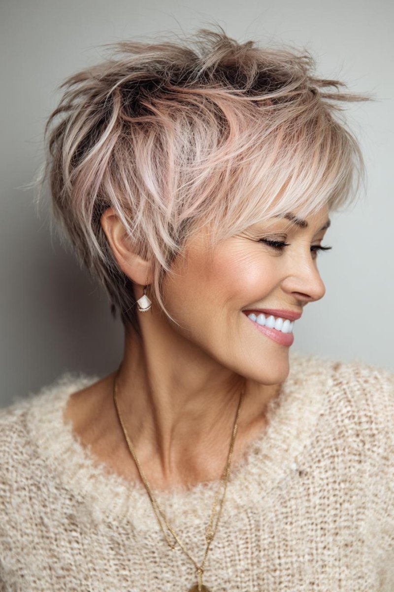 Frecher Pixie Bob Frau über 50