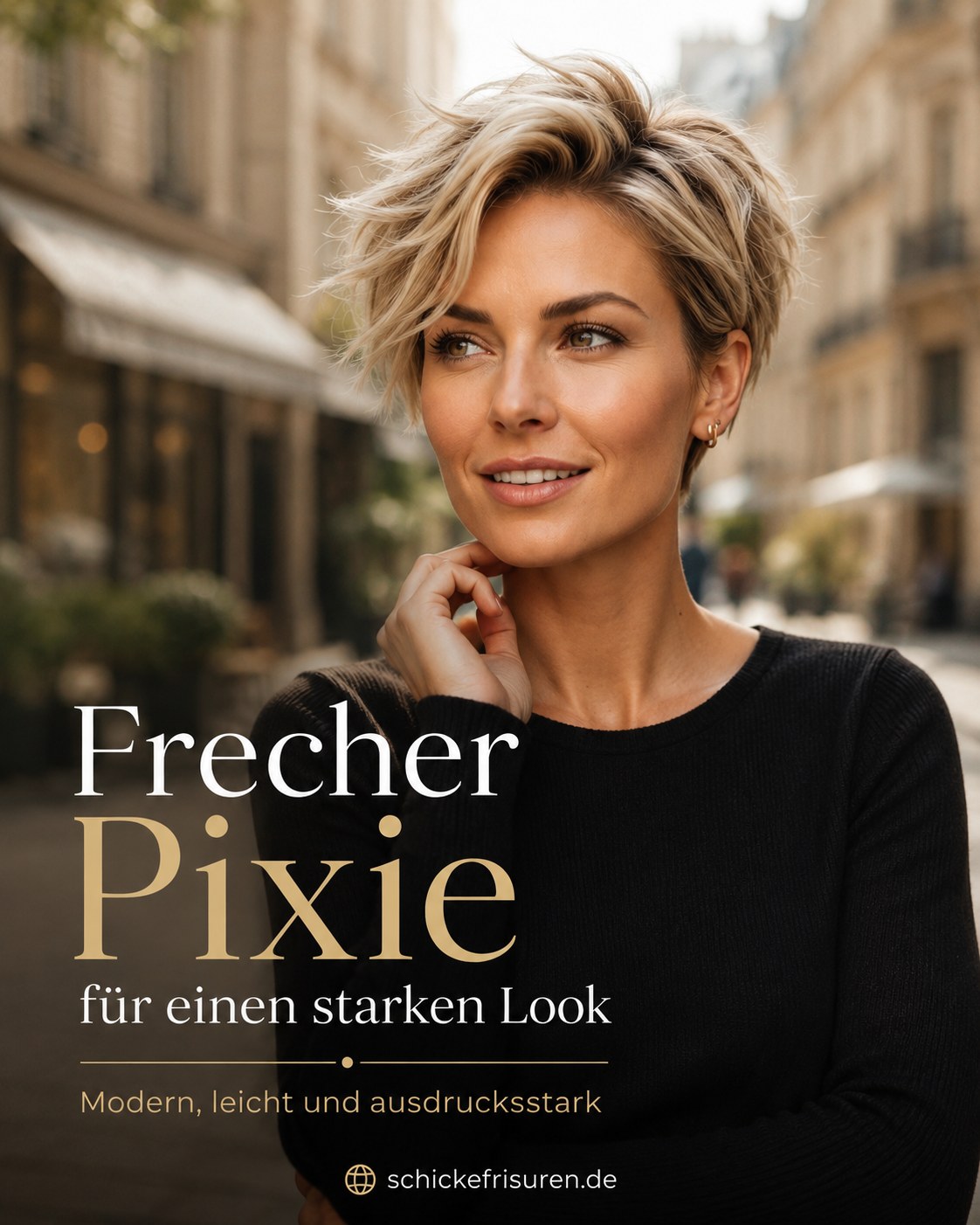Frecher Pixie als kurze, ausdrucksstarke Frisur für feines Haar mit viel Stand