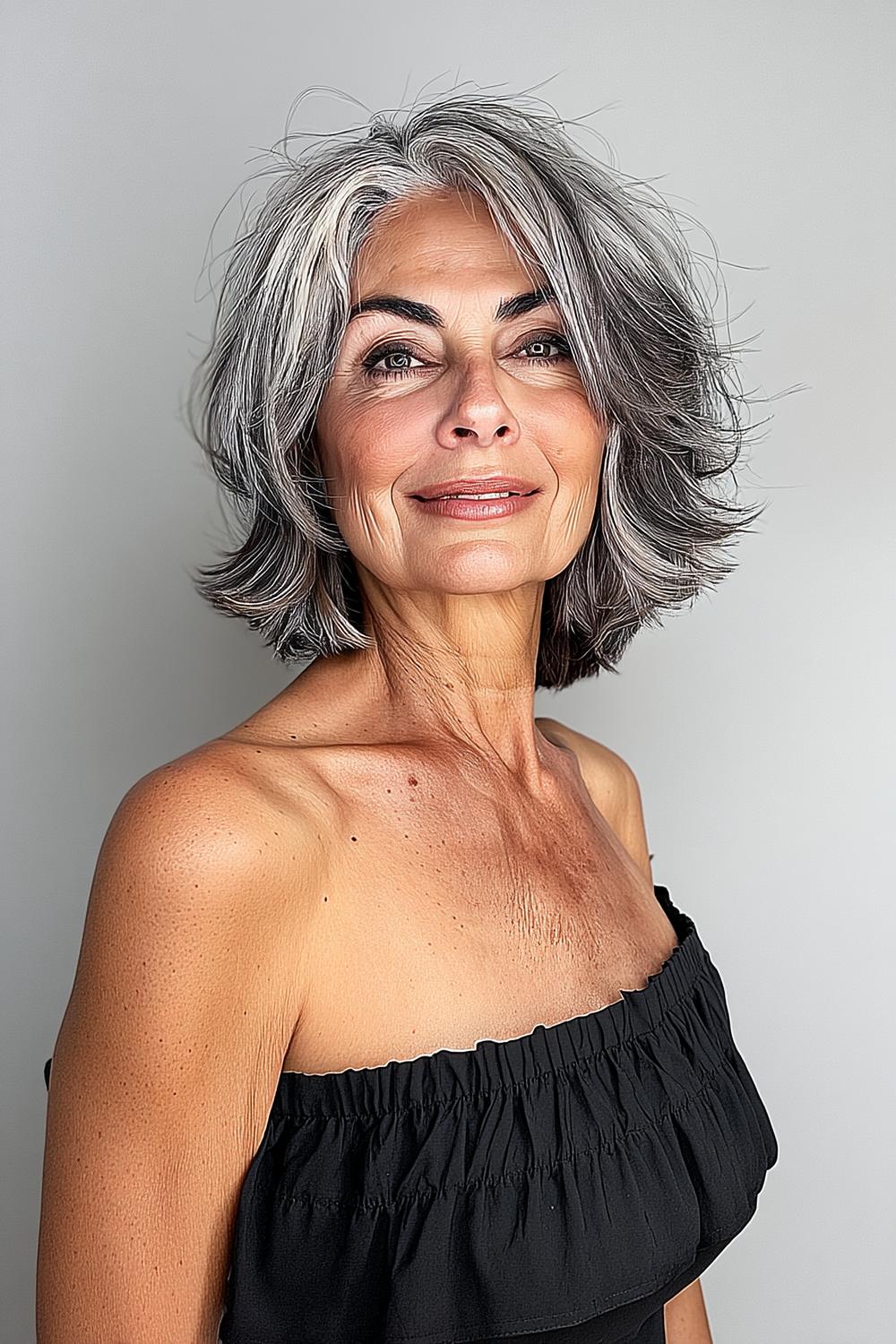 Glatter Kurzhaarschnitt