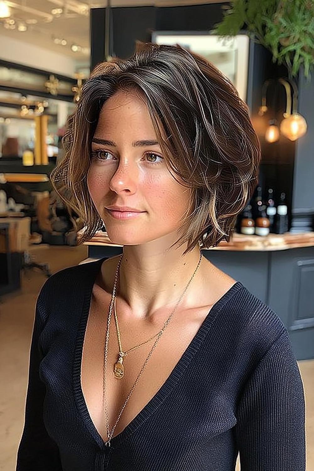 Texturierter Wellenschnitt