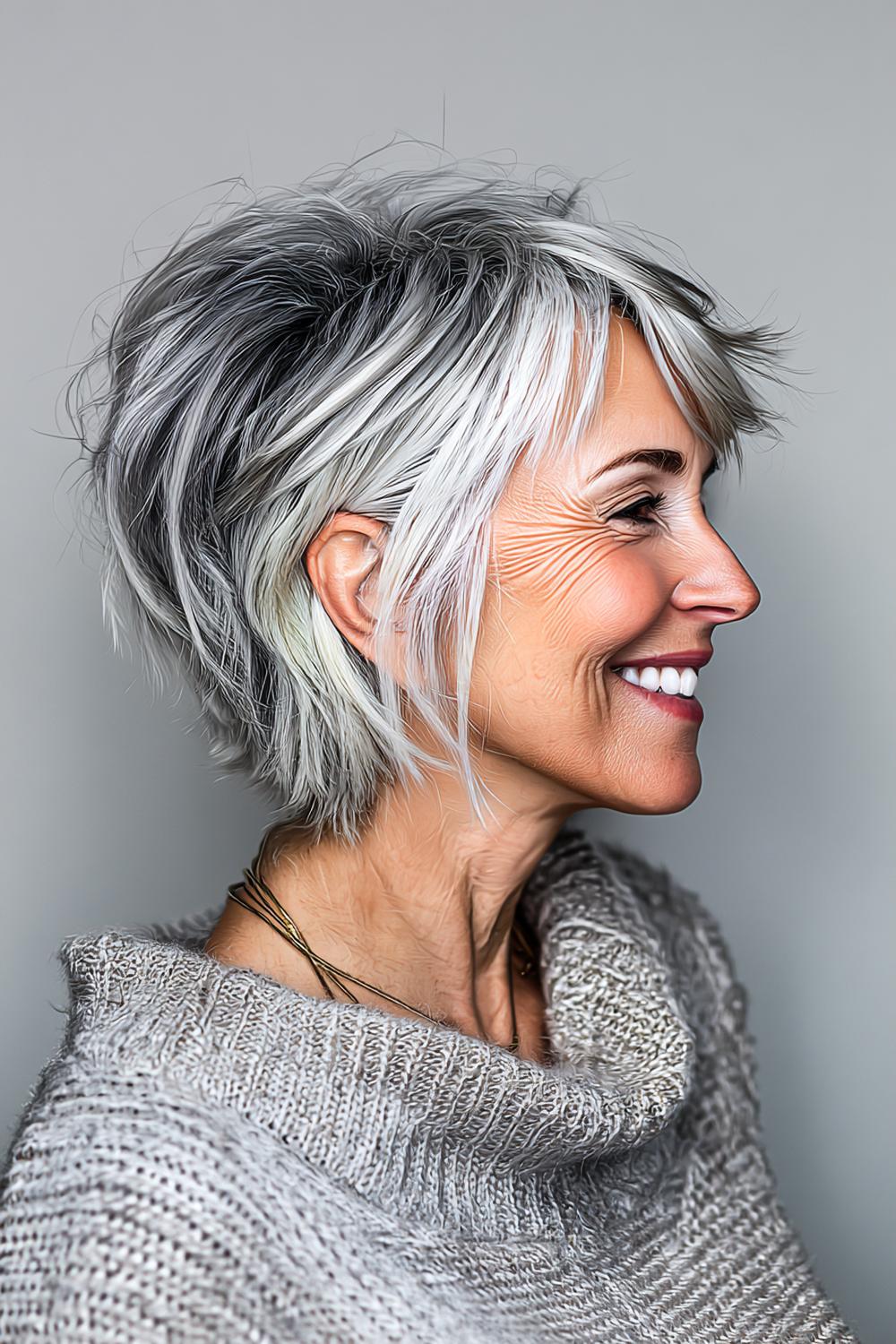 Trendiger Silber-Bob