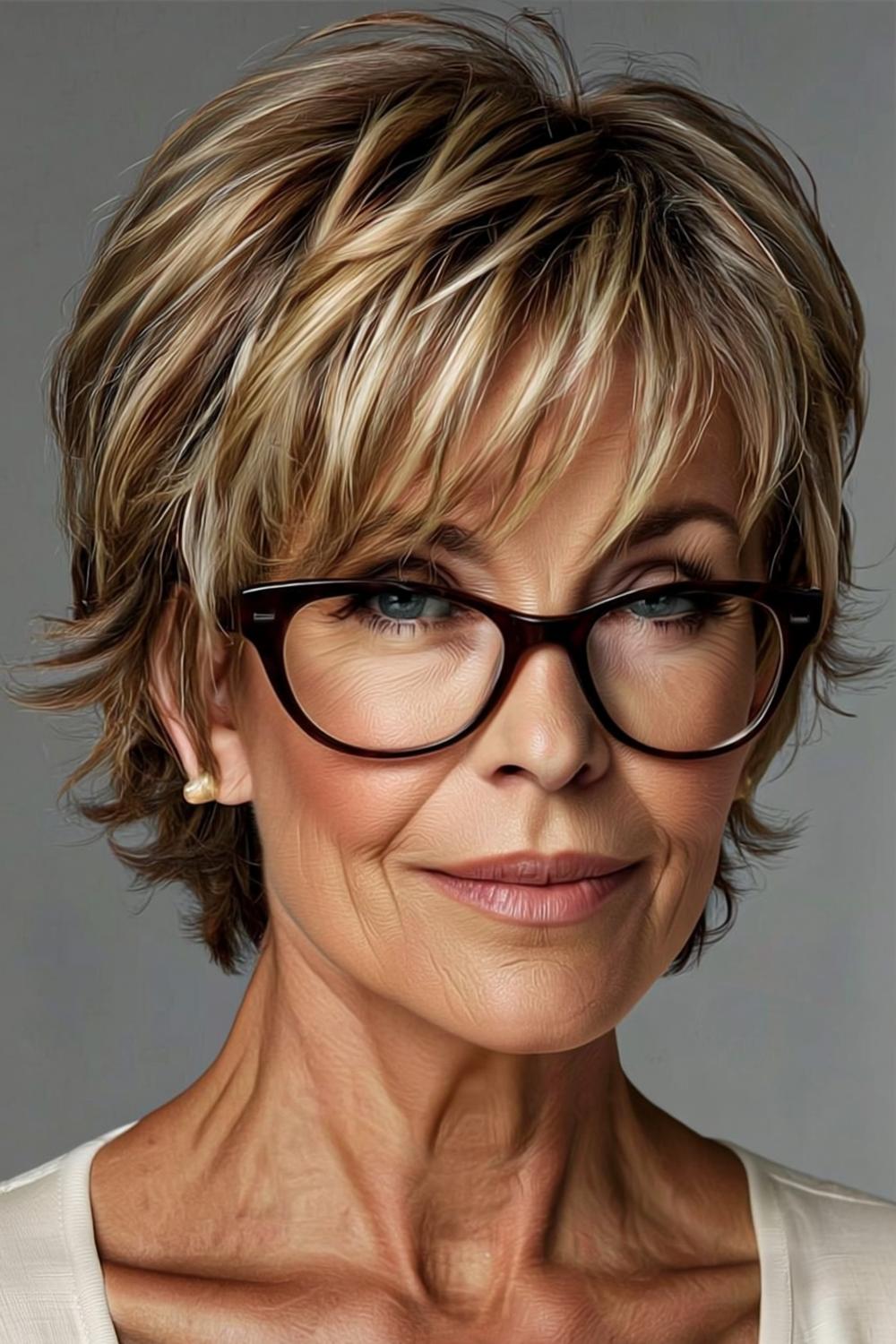 Blonder Bob mit Highlights