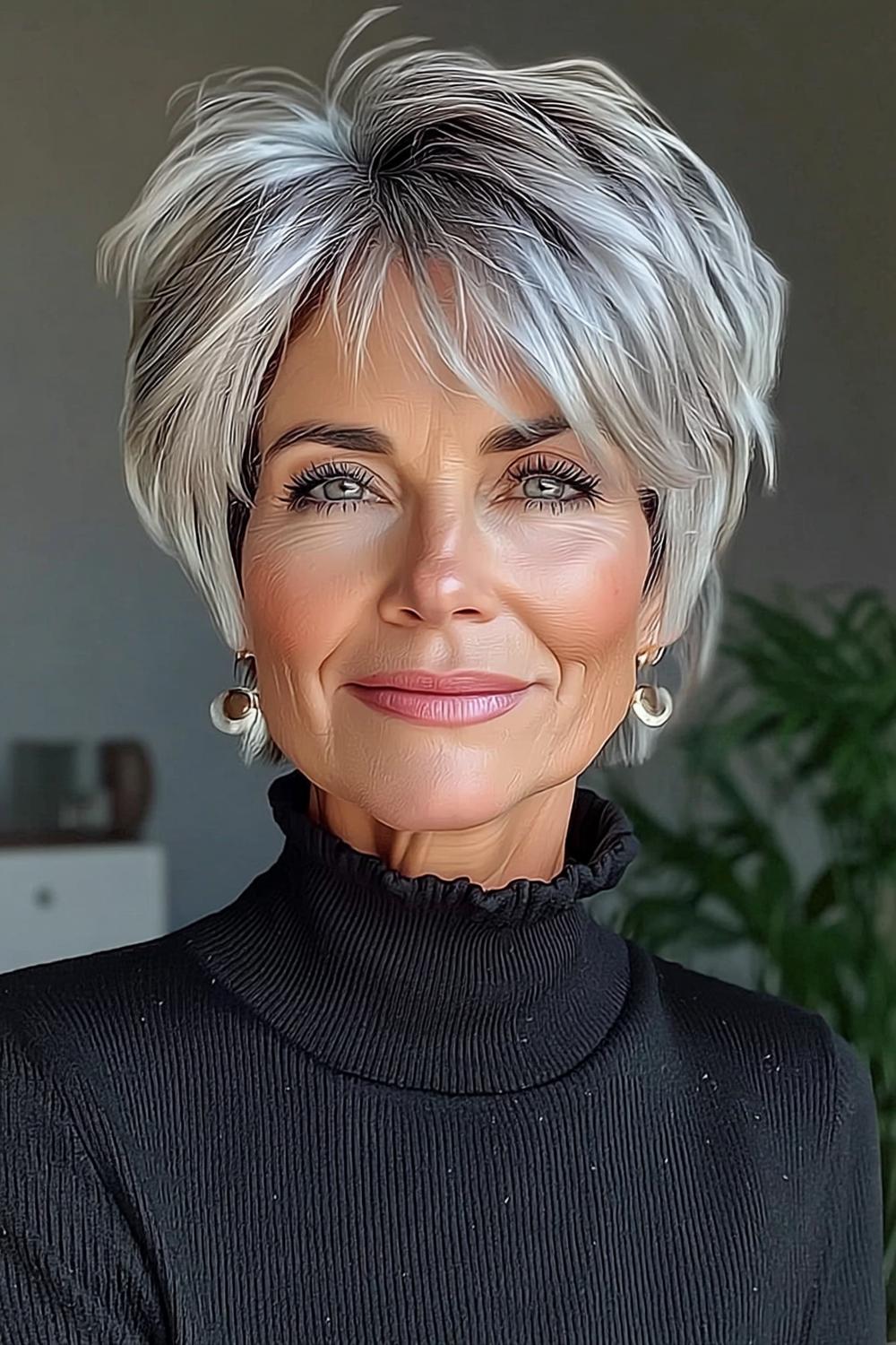 Lockiger Blond-Bob mit Volumen