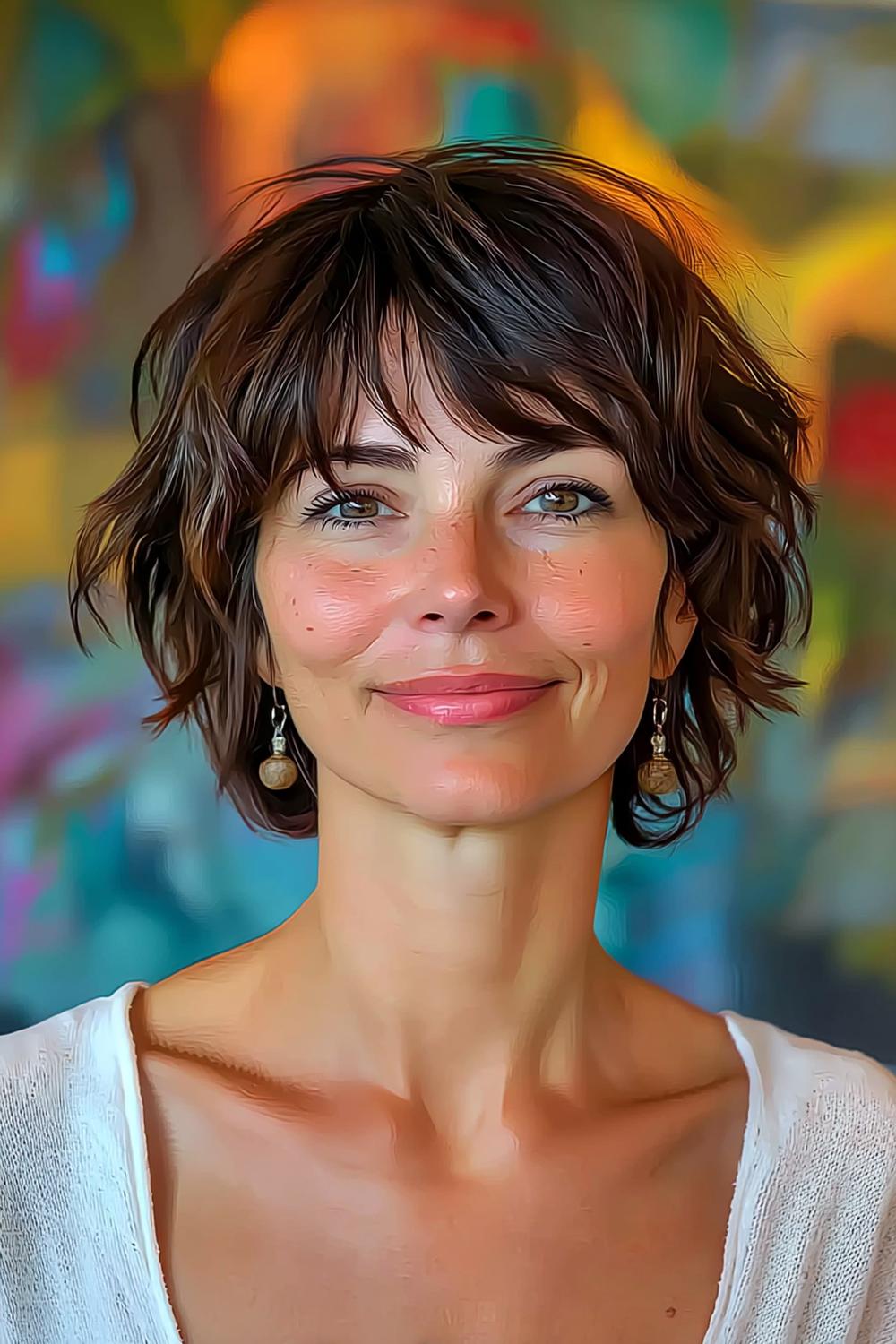 Lockiger Braun-Shag mit Dimension