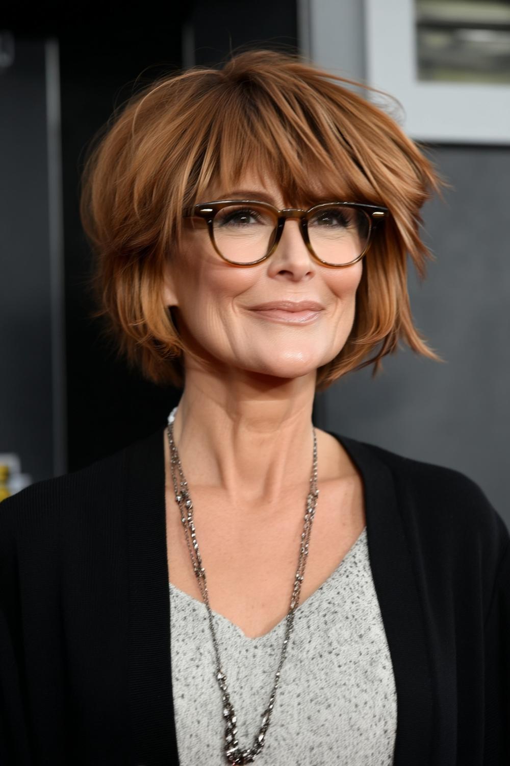 Fröhlicher Silber-Bob