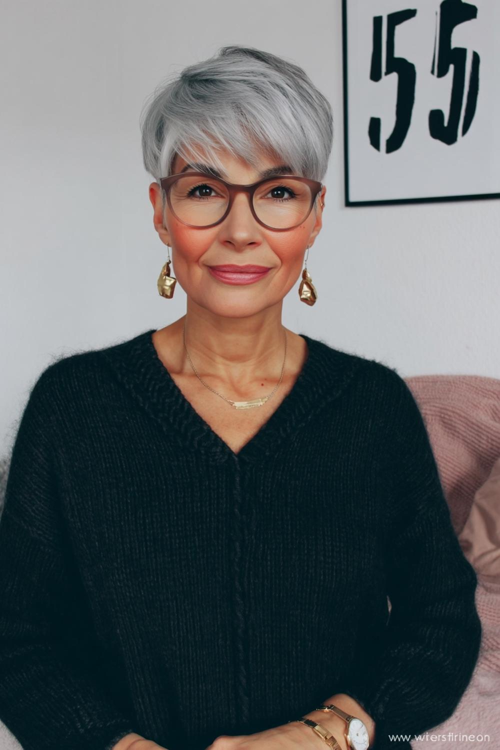 Grauer Eleganz-Pixie