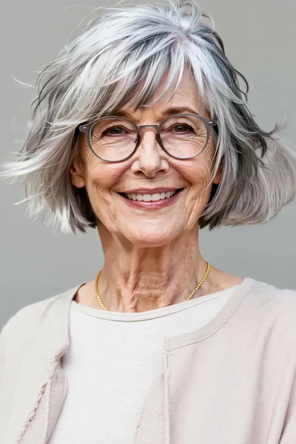 Silberner Eleganz-Bob