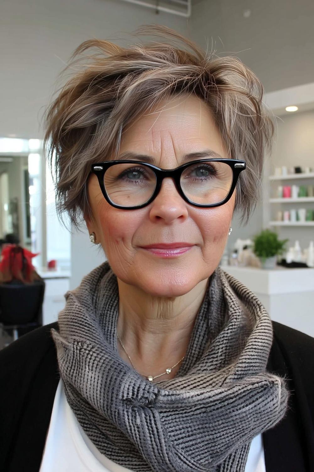 Strukturierter Kurzhaarschnitt