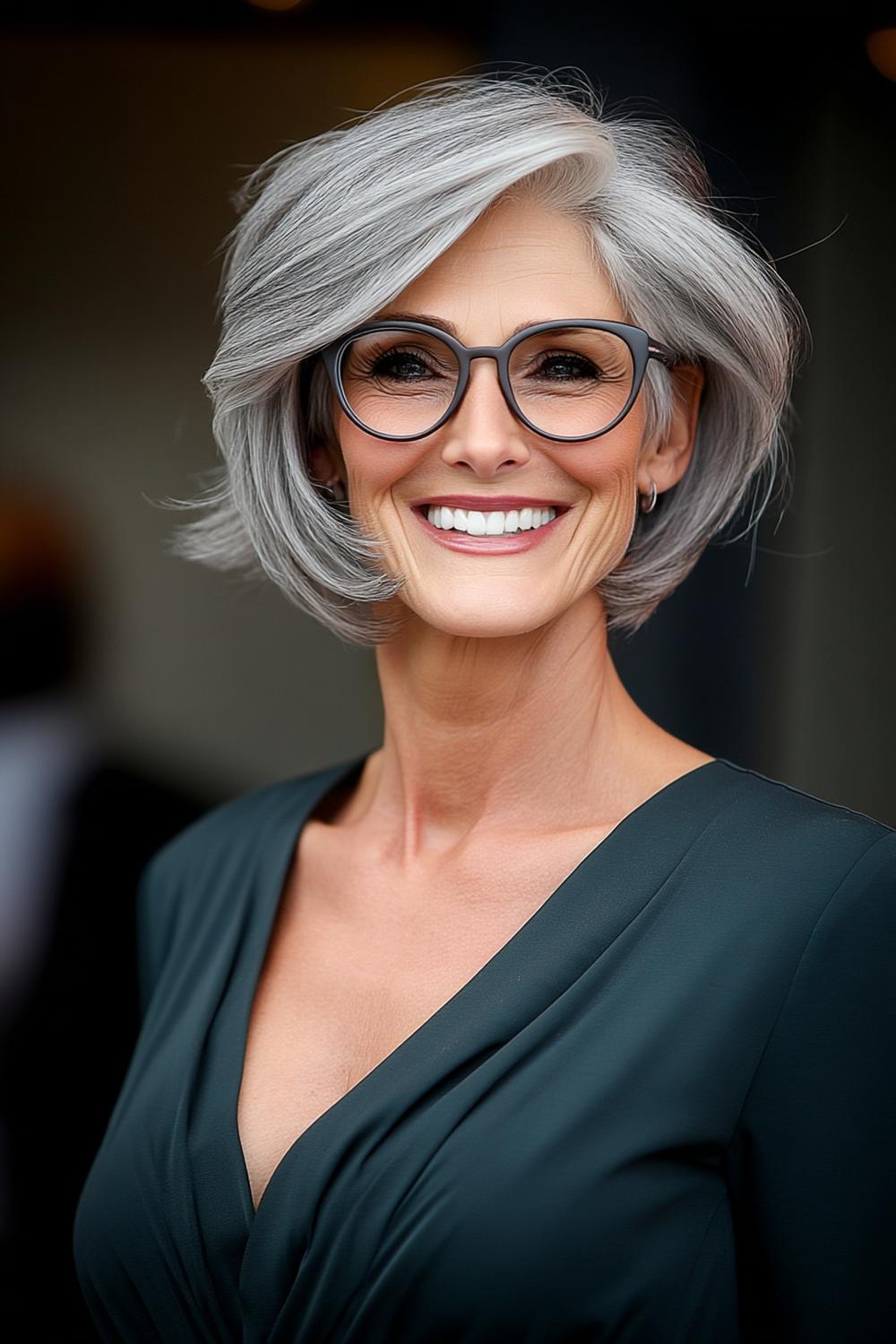 Eleganter Bob mit sanften Wellen