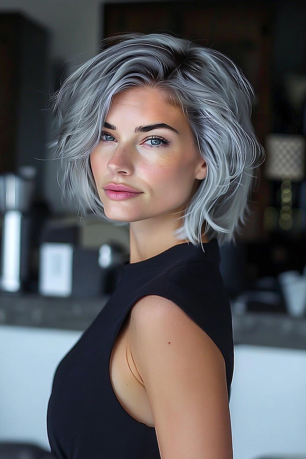 Silberne Lockenwellen