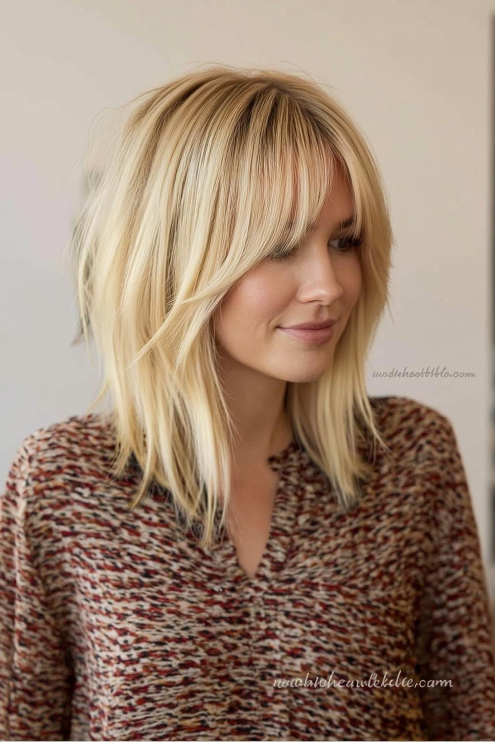 Silberner Undercut-Bob