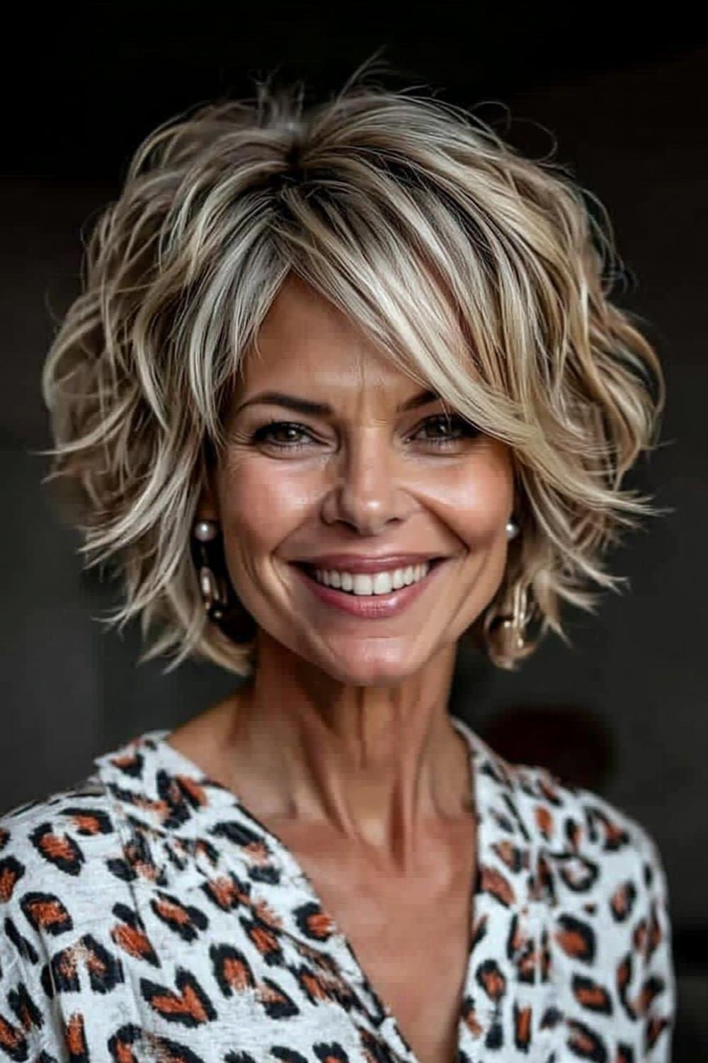 Stufige Curtain Bangs