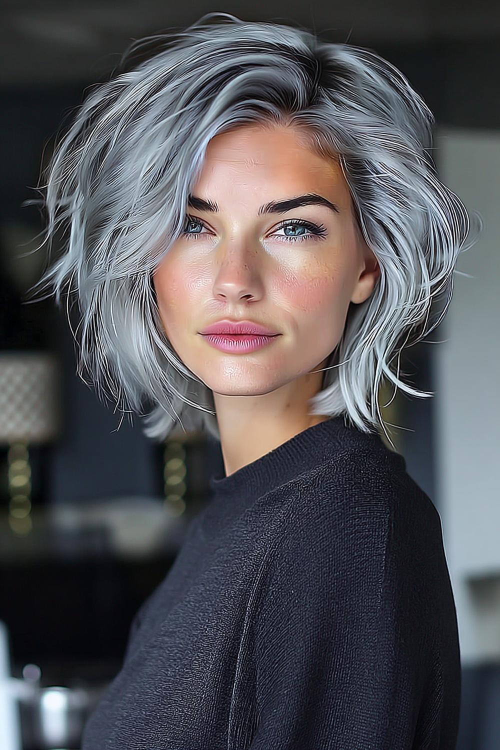 Stufiger Undercut mit Pony