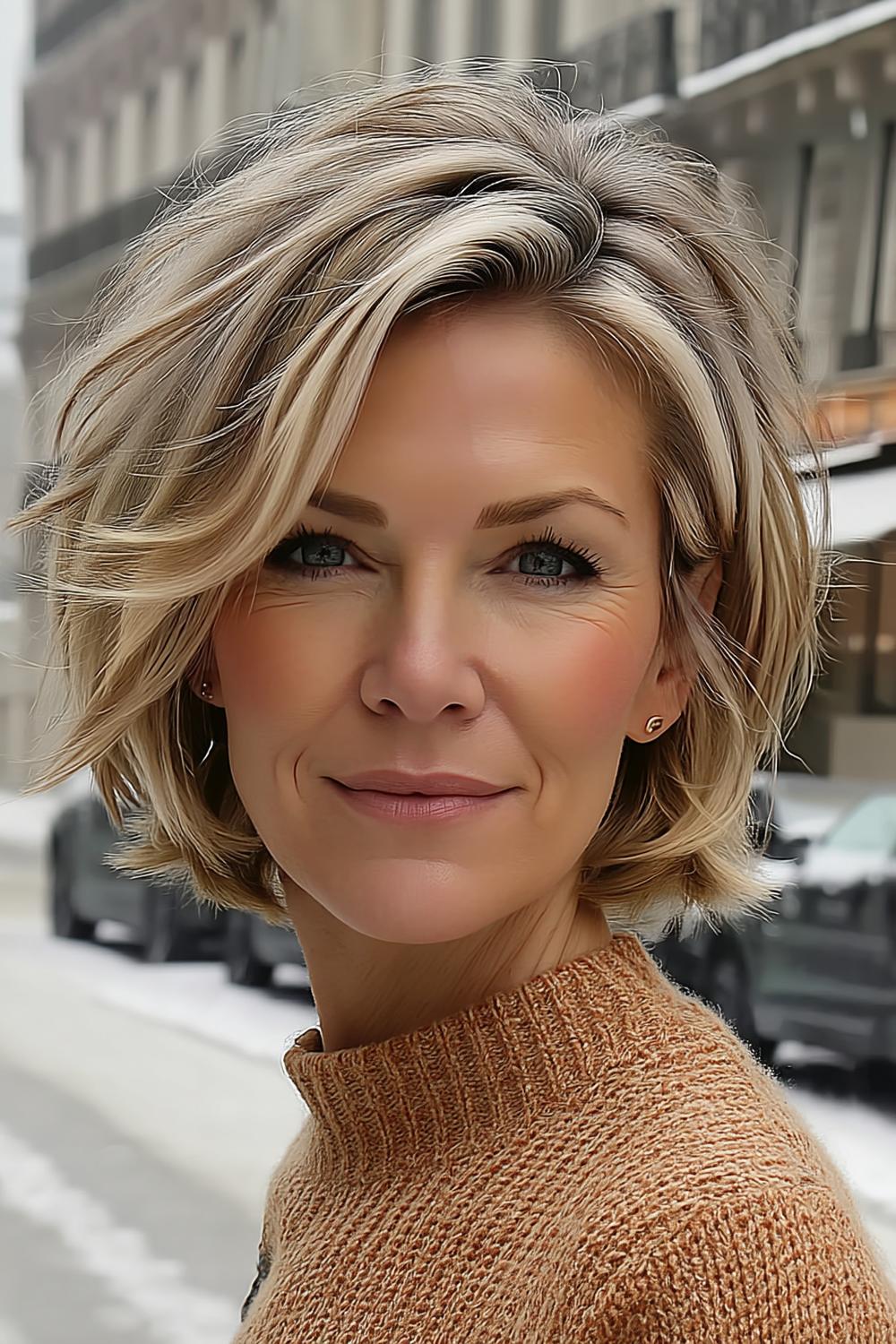 Elegante blonde Stufen