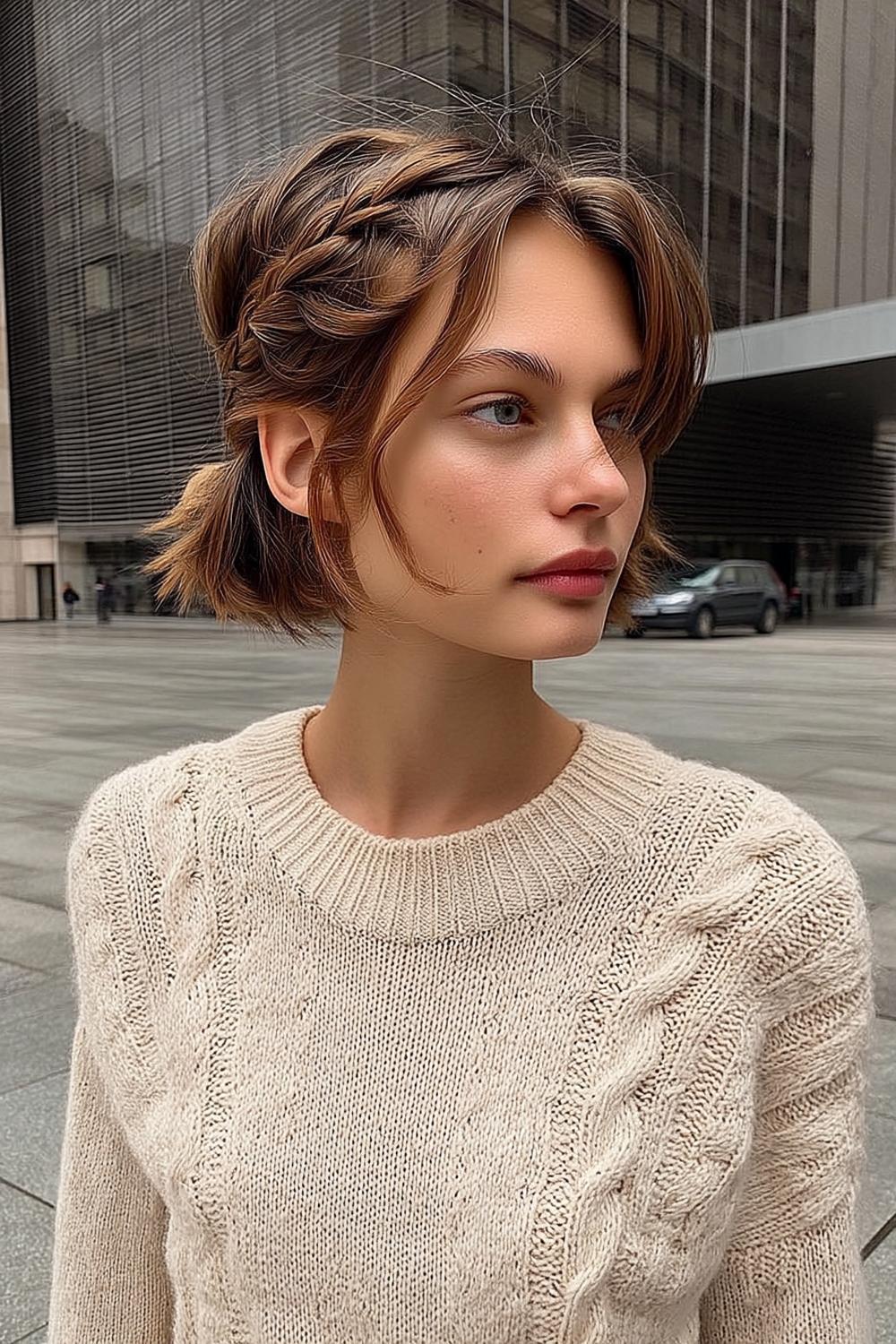 Geflochtener Bob mit Textur