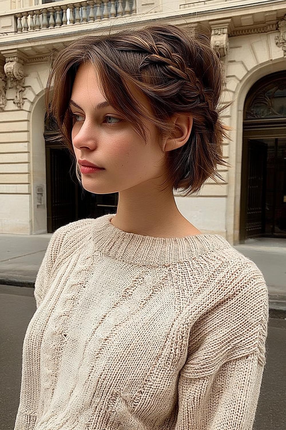 Romantischer Flechtakzent