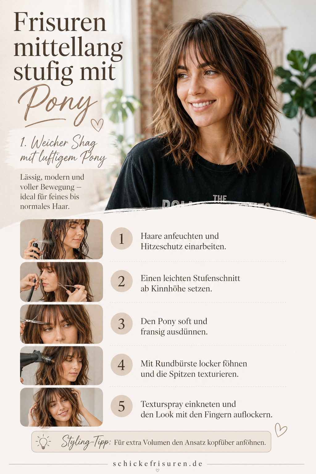6 Frisuren Mittellang Stufig Mit Pony - Meine Favoriten