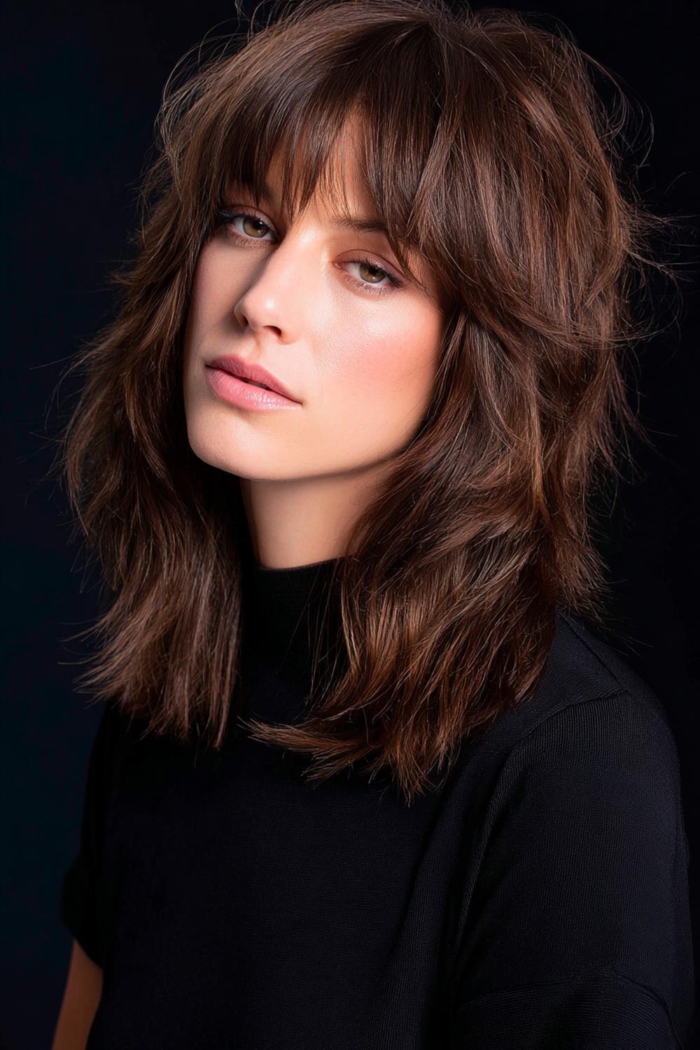 17. Frühling Haare Frauen 2026: Shag Cut mit Texturfransen und Air-Dry-Look