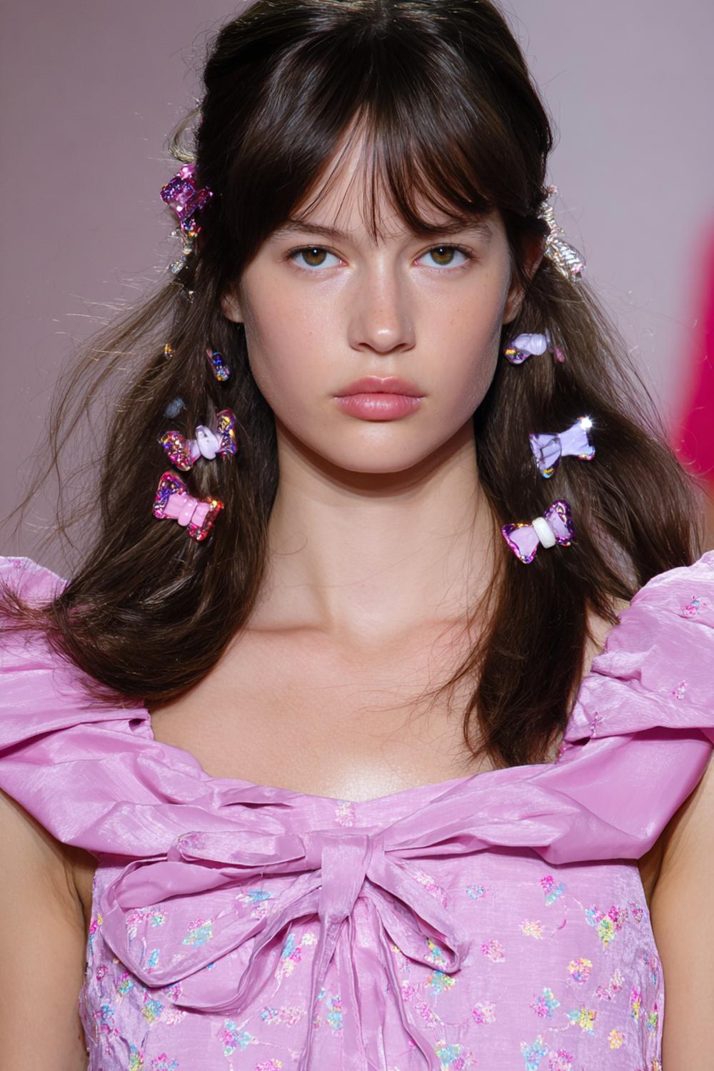 29. Frühling Haare Frauen 2026: Knoten-Half-Up mit Mini-Claw-Clips in Pastell