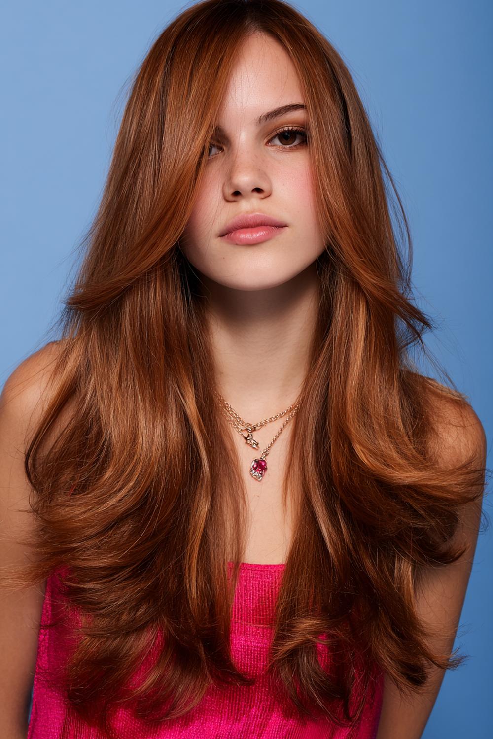 4. Frühling Haare Frauen 2026: Butterfly-Cut mit hohen Stufen und Bouncy-Finish