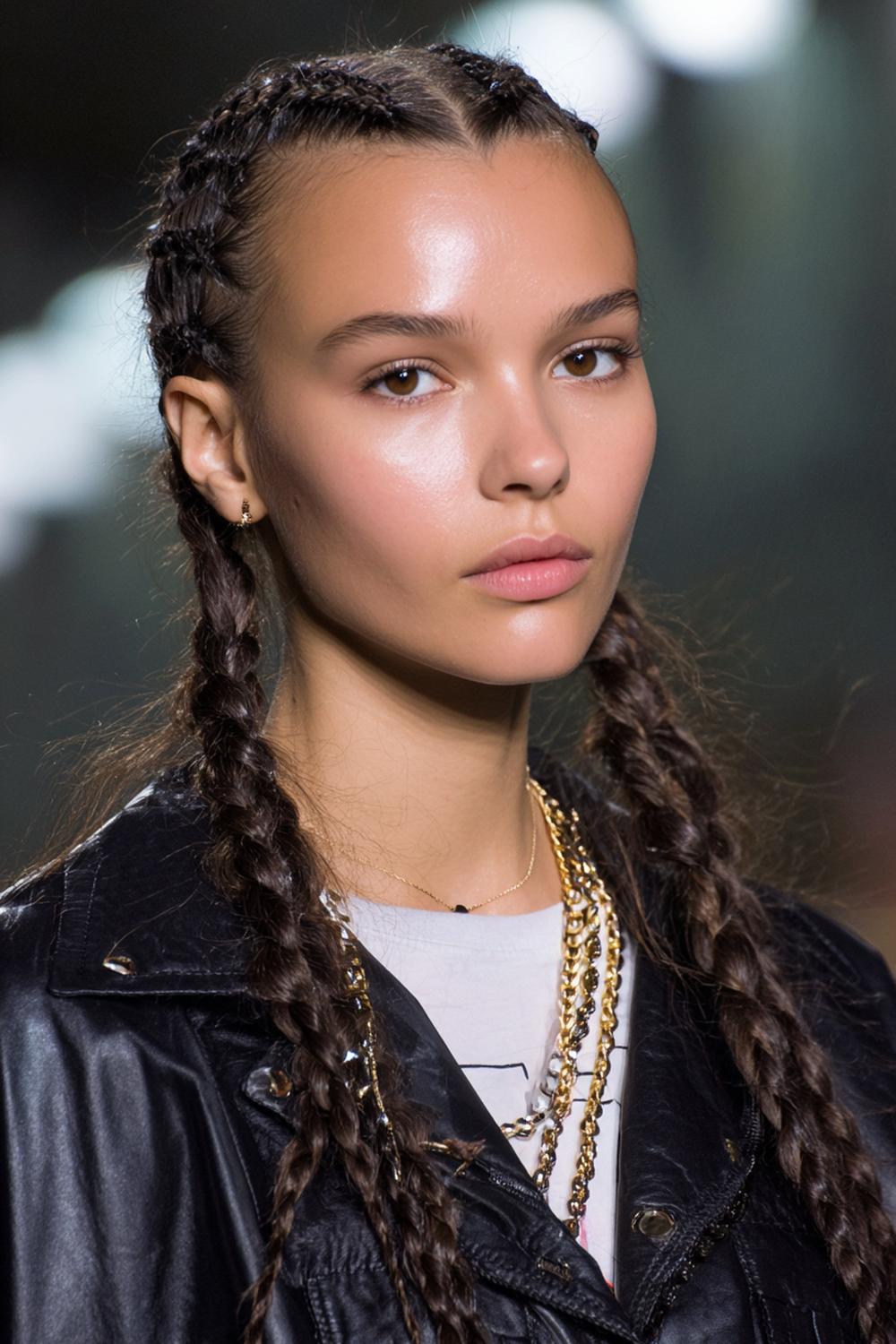 4. Geflochtene Frisuren 2026: Boxer Braids mit Gloss-Finish