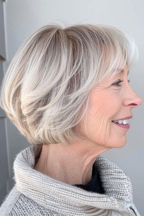 Gestufter Bob ab 50 moderne Frisuren mit Stil