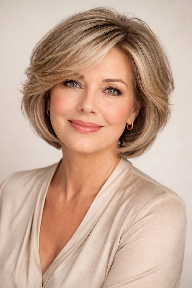 Gestufter Bob ab 50 moderne Frisuren mit Stil