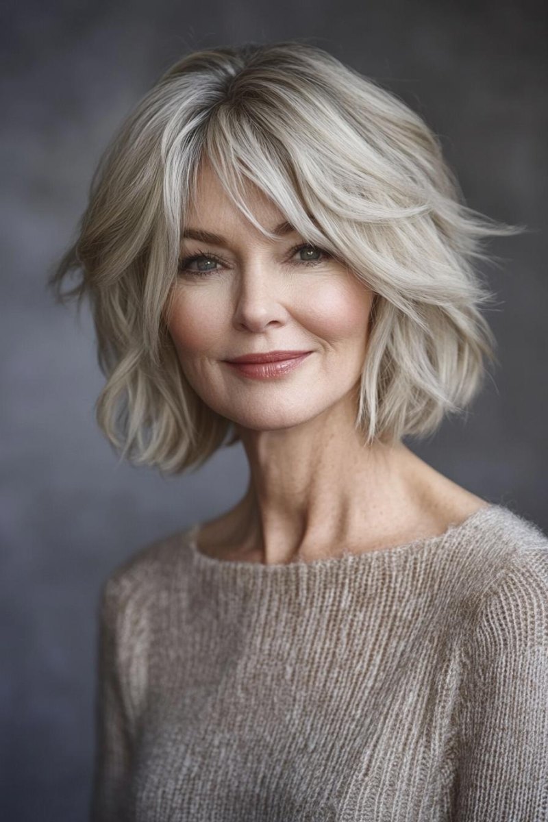 Gestufter Bob ab 50 moderne Frisuren mit Stil