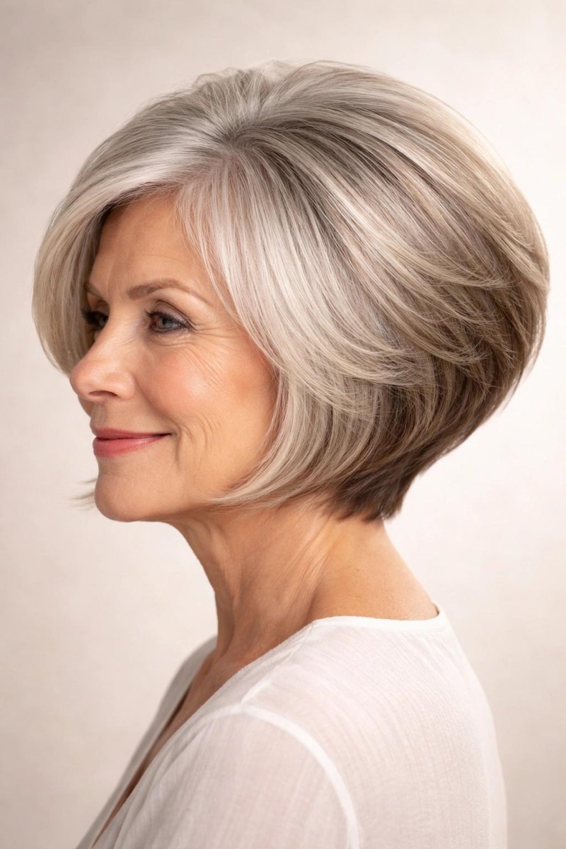 Gestufter Bob ab 50 moderne Frisuren mit Stil