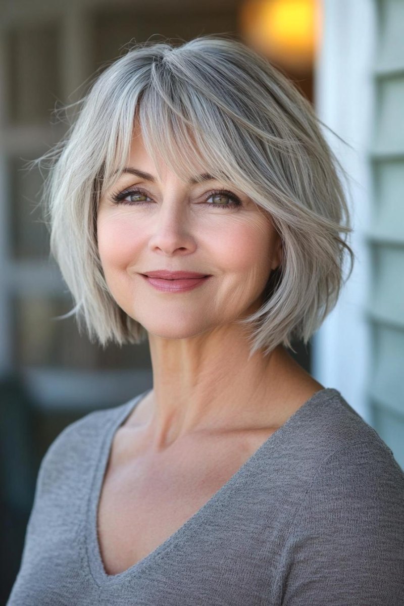 Gestufter Bob ab 50 moderne Frisuren mit Stil