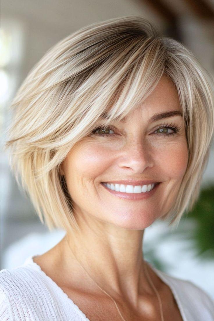 Gestufter Bob ab 50 moderne Frisuren mit Stil