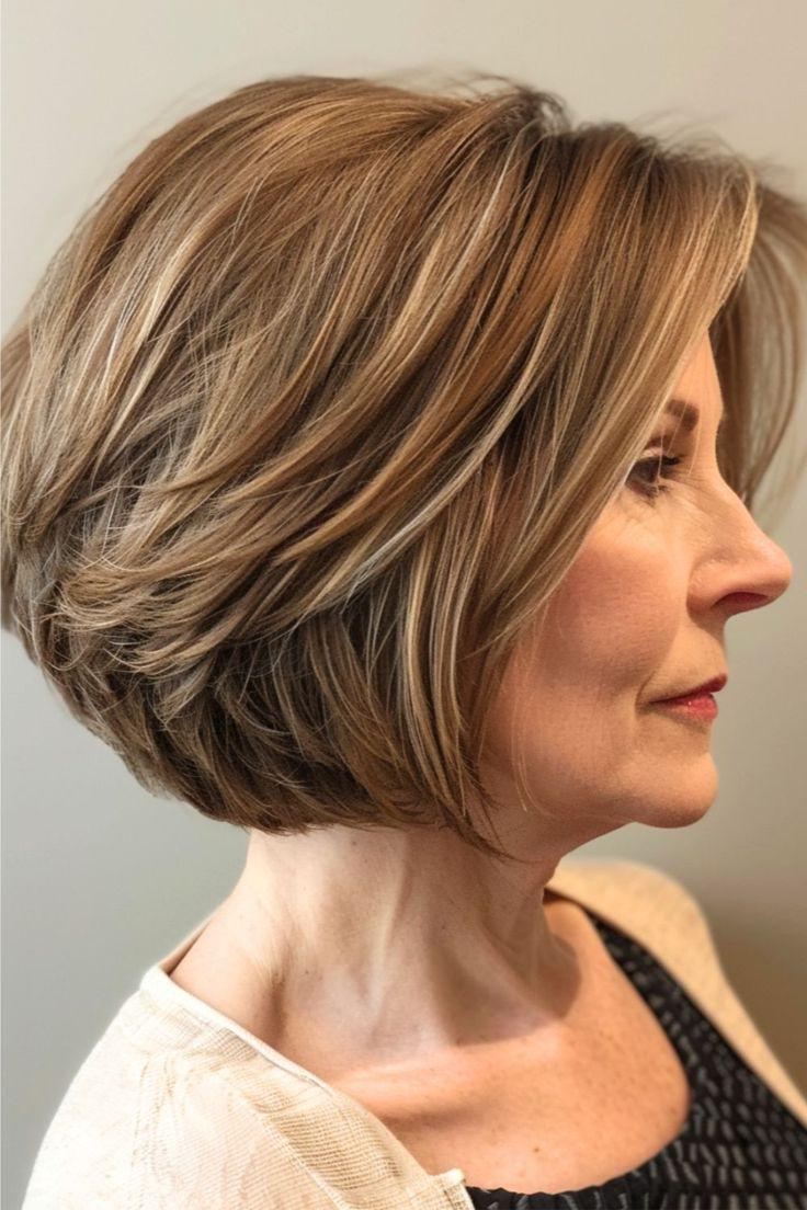 Gestufter Bob ab 50 moderne Frisuren mit Stil