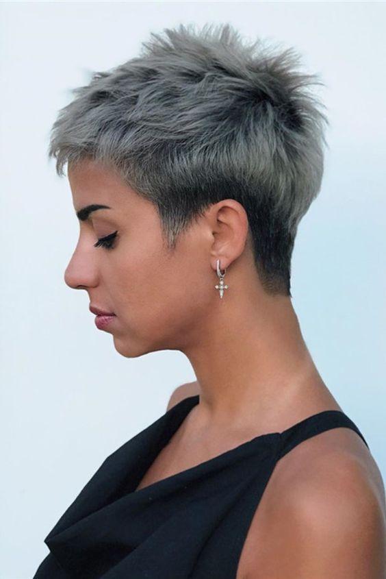 20 Grauer Pixie Cut Ideen Die Graues Haar Modern