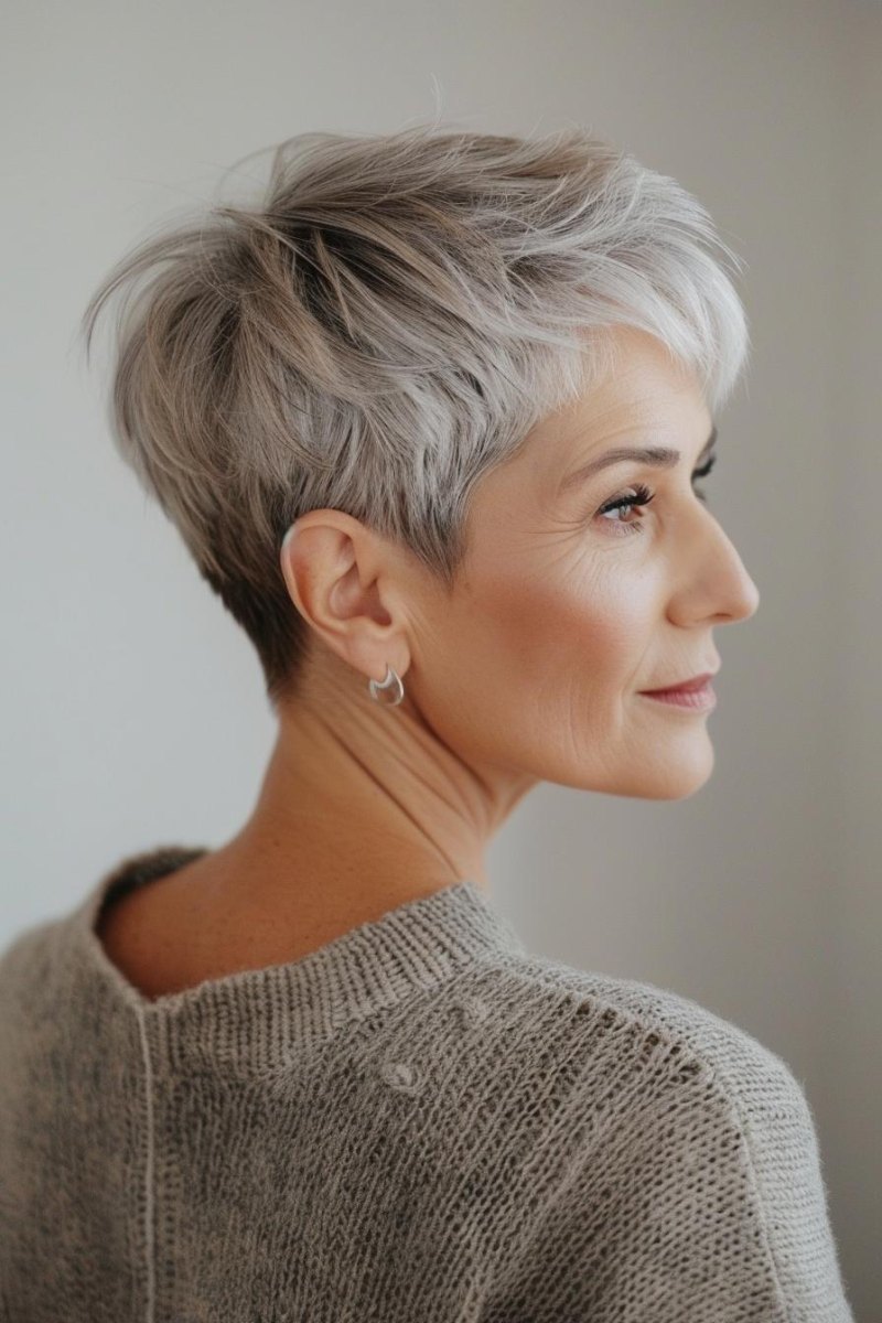 20 Grauer Pixie Cut Ideen Die Graues Haar Modern