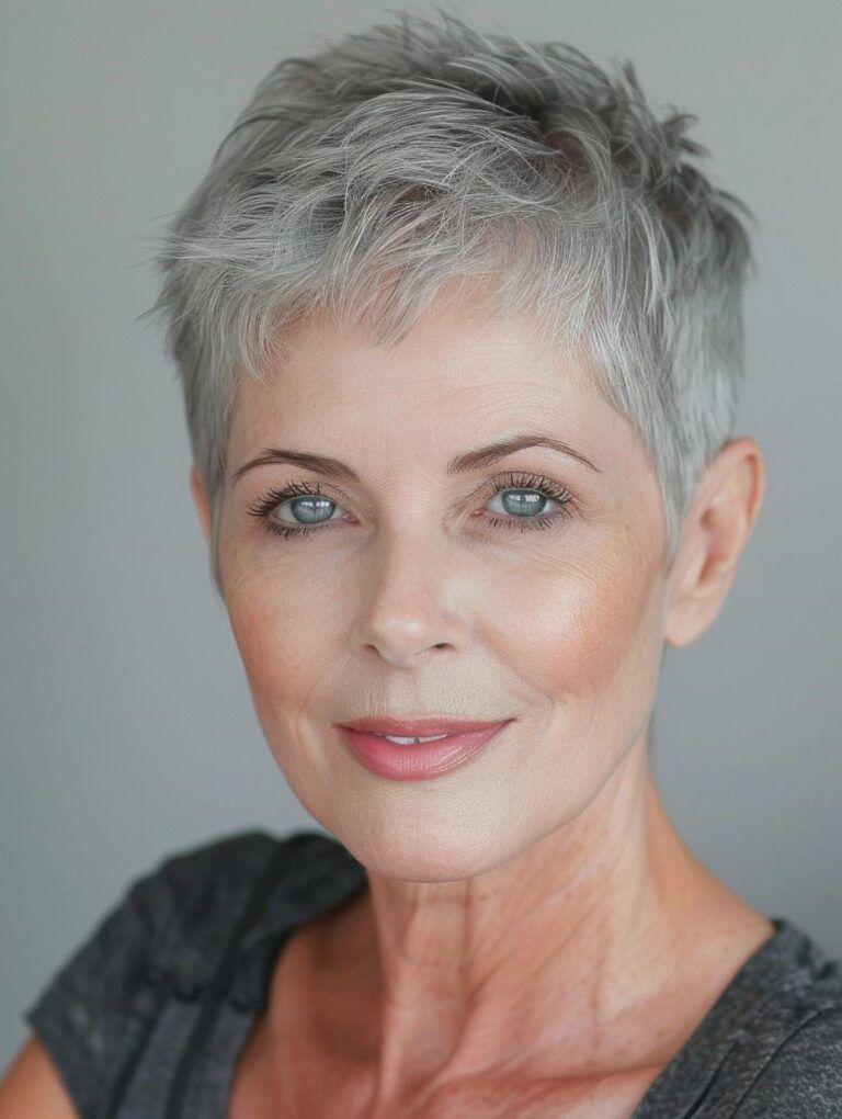 20 Grauer Pixie Cut Ideen Die Graues Haar Modern